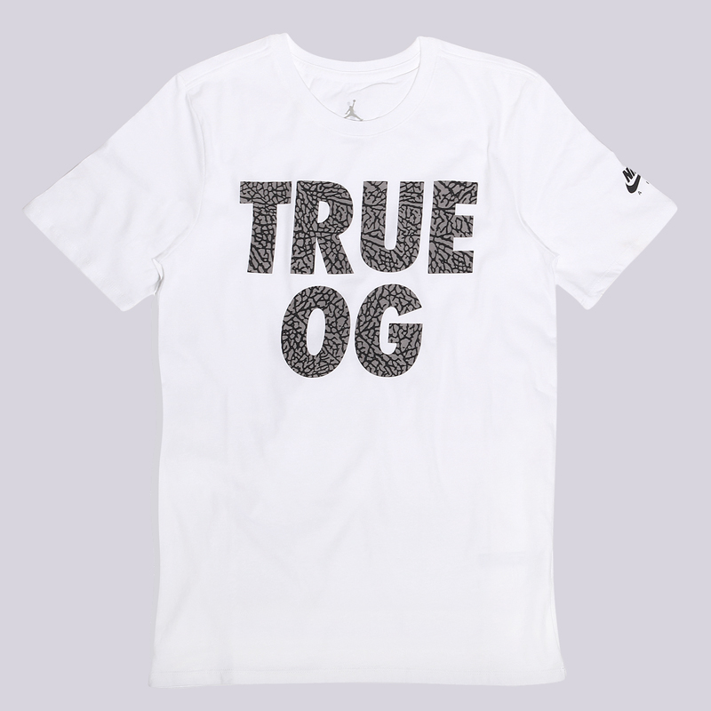 мужская белая футболка Jordan AJ 3 True OG Tee 801582-100 - цена, описание, фото 1